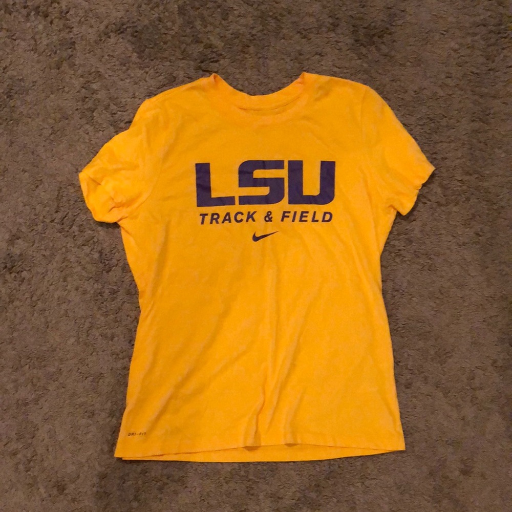Nike LSU Track and Field short sleeve tee, dri-fit material #lsu #nike #track